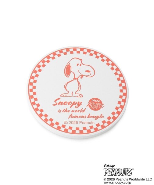 ◆SNOOPY 吸水コースター チェック