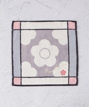 ◆MARY QUANT タオルハンカチ クロスデイジー刺繍