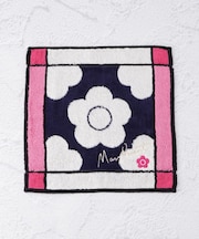 ◆MARY QUANT タオルハンカチ クロスデイジー刺繍
