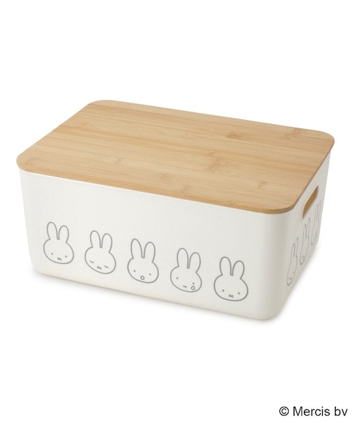 Dick Bruna miffy バンブーフタ付き収納ケース L