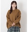 麻混裾ギャザー ワイドシャツ