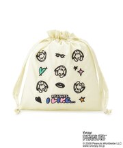 SNOOPY 刺繍巾着