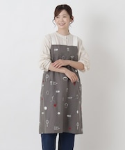キッチン刺繍 エプロン H型