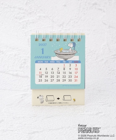 ◆SNOOPY ミニリングカレンダー 卓上