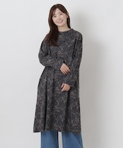 ジャカードカットソー ハイネックワンピース