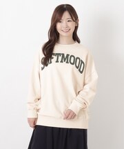 コットンミニ裏毛ロゴプルオーバー
