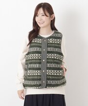 ボア柄ベスト