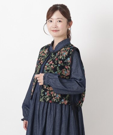 ゴブラン脇リボンベスト