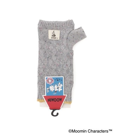 【あったか】MOOMIN グローブ指無しネップネームダイヤ柄