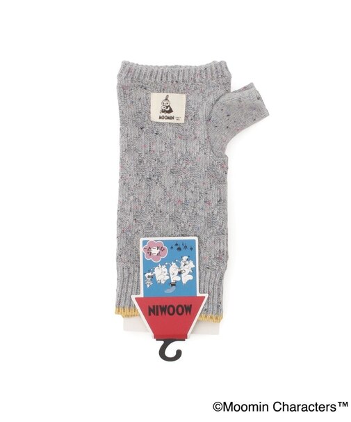 【あったか】MOOMIN グローブ指無しネップネームダイヤ柄