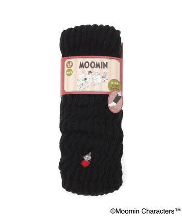 【あったか】MOOMIN レッグウォーマー 2重編 ミイ 刺繍
