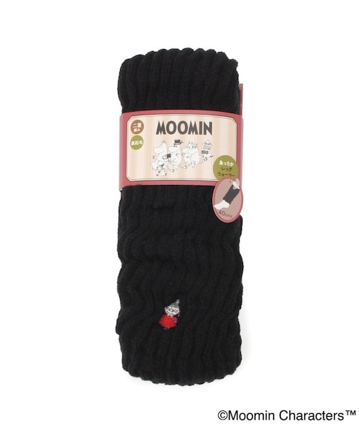 【あったか】MOOMIN レッグウォーマー 2重編 ミイ 刺繍