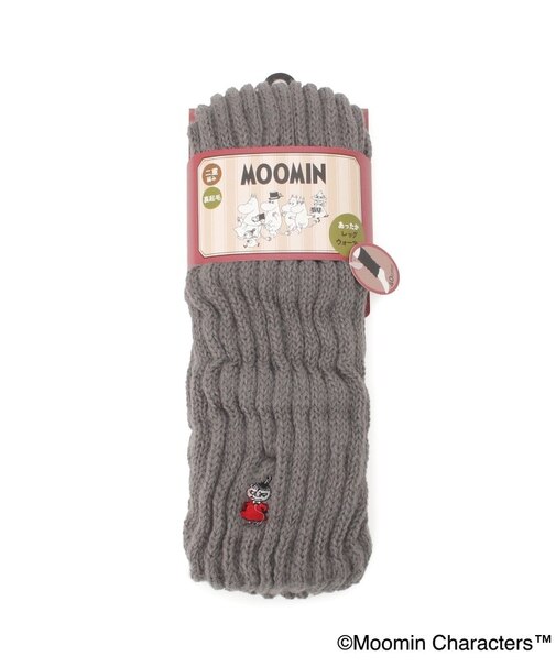 【あったか】MOOMIN レッグウォーマー 2重編 ミイ 刺繍