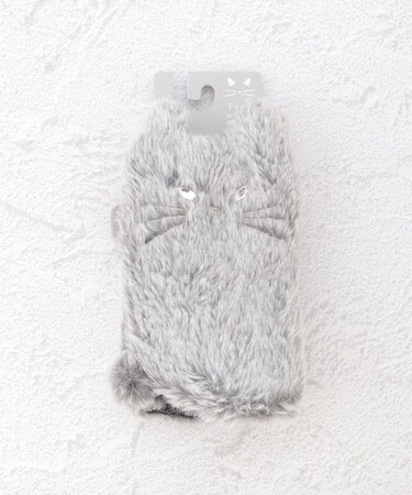 【あったか】ネコファー グローブ 指なし