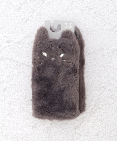 【あったか】ネコファー グローブ 指なし