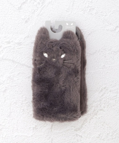 【あったか】ネコファー グローブ 指なし