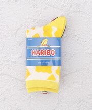 HARIBO 総柄バック刺繍 クォーターソックス 3P