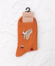 ◆りすのしっぽサガラ刺繍 クォーターソックス