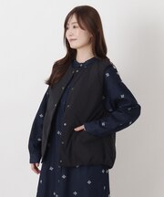 【あったか】吸湿発熱 中綿入りワッシャーベスト