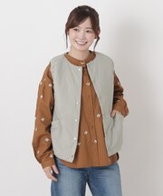 【あったか】吸湿発熱 中綿入りワッシャーベスト