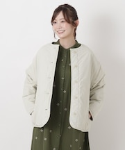 【あったか】ナイロン中綿入り リバーシブルコート