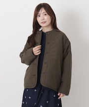 【あったか】ナイロン中綿入り リバーシブルコート