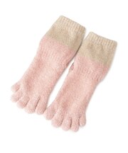 【WEB限定/あったか】モコモコソックス 5本指 ショート丈