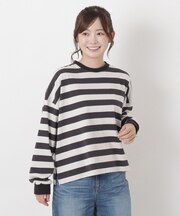 コットン バスククルーネックワイドプルオーバー