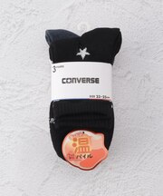 CONVERSE 星柄フット部分パイル クルーソックス 3P