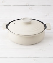 軽量 IH対応卓上鍋 24cm 土鍋風