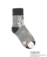 【あったか】SNOOPY ホームソックス MIX雪ダルマ