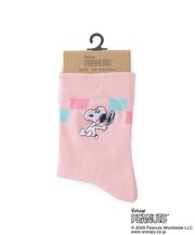 SNOOPY 刺繍クルーソックス