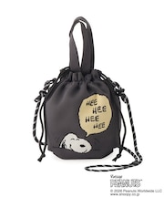 SNOOPY ニット巾着バッグ