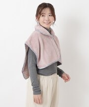 【あったか】ルボア 花柄パイピング肩ケープ