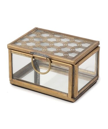 幾何学柄ジュエリーボックス（小）