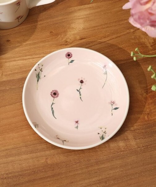 プレスドフラワー柄　プレート