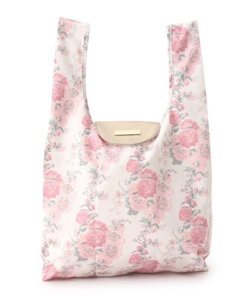 ホーリーホックス柄 パッカブルマイバッグ