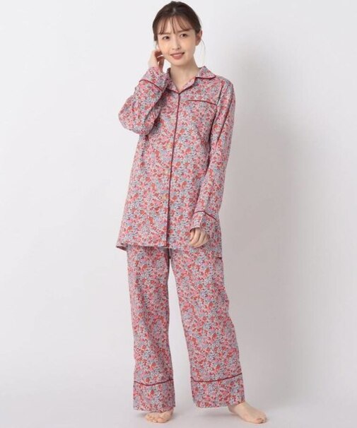ラヴストン柄　パジャマ　レッド