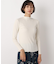 【洗える】裏起毛メローエッジハイネックリブTシャツ