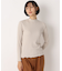 【洗える】裏起毛メローエッジハイネックリブTシャツ