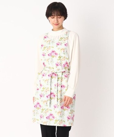 クチュール ローズ柄 エプロン