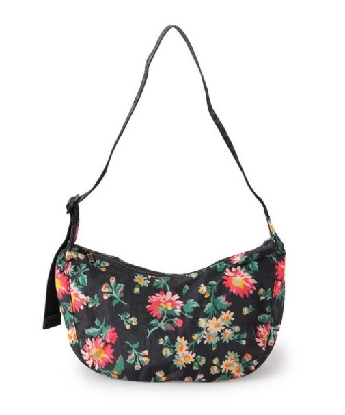 【ローラアシュレイ×BAGGU】ライアン デイジー柄 クレセント バッグ