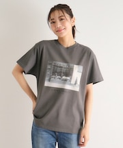 【STORY掲載！/大人気！日本製/Laura Ashley ヒストリーフォト】 第一号店 フォトTシャツ