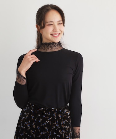 【チュール付き】フライスカットソー