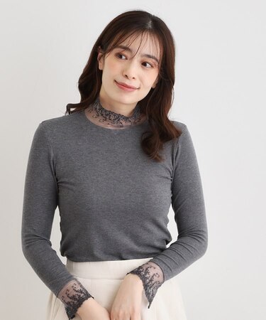 【チュール付き】フライスカットソー