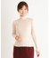 リブタートルフリルニット