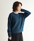 【モヘヤ混／透かし編み／4colors】プルオーバーニット