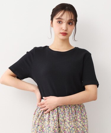 【洗える／ストレッチ】アイレット ベーシックカットソー