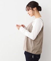 【日本製/ワンマイルウエア】コットン コンパクトヤーン キャミソール