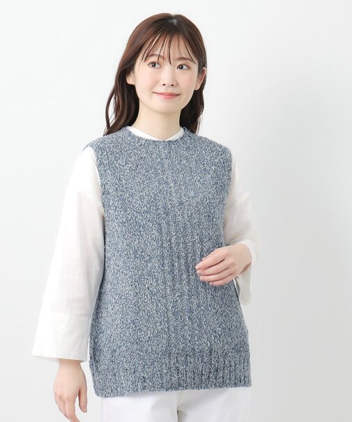 【限定店舗展開/日本製/ワンマイルウエア】シルクネップベスト